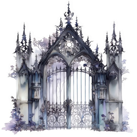 12 Gothic Gates Clipart, Antique Gates Illustration, Printable Watercolor Clipart, High Quality JPG, Commercial Use, Paper Craft, Journal - Etsy