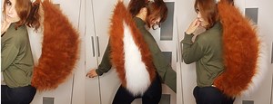 The tails are extremly light-weight, posable & they can be worn with just bikini strap for photoshootings! Get your tail here: https://www.etsy.com/listing/676604811/posable-fox-tail-perky-super-lightweight?ref=listing-shop-header-1 | Mowky Cosplay