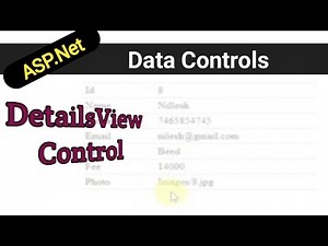 ASP.Net DetailsView Control | Databinding controls in asp.net | SqlDataSource in hindi
