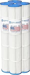 Optimum Pool Technologies® Pool Filter 4 Pack Compatible Replacement for Pentair® Quad DE 100 Filter 178656, Unicel C-6900, Filbur FC-1963, FC-6484 Filter Cartridges - 4 Pack
