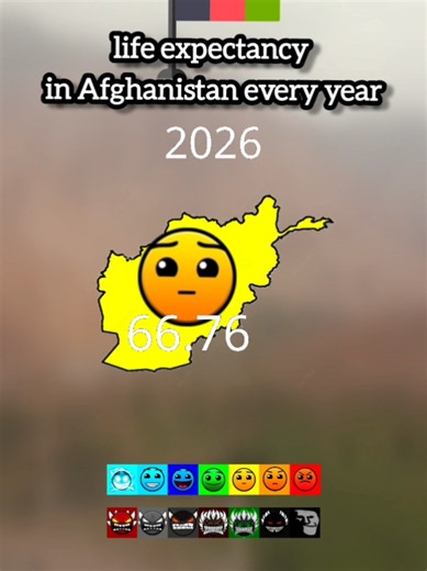 Life expectancy in Afghanistan #map #geography #afganistan #asia #fyppppppppppppppppppppppp