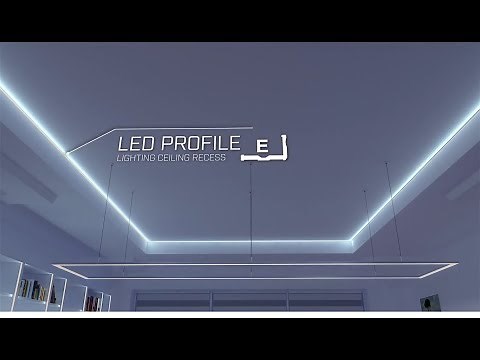 Profile "E" LUMINES | LED lights installation | Mounting of LED strip in aluminium profile