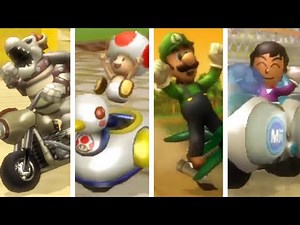 Mario Kart Wii - All Characters Winning Animations in VS Races (Bikes)