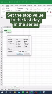  Date Fill Series in Excel!✨ Quickly generate a sequence of dates...