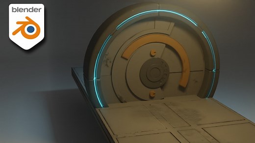 Creating an Animate Scifi Door in Blender Timelapse | BlenderNation Bazaar