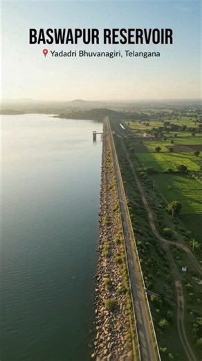 BASWAPUR RESERVOIR 💧TELANGANA'S WATER INFRASTRUCTURE #facts #telangana #youtubeshorts #viral