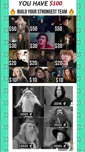 Build Your Strongest Wizard Team With $100 💰 (200 Edition) | Harry Potter Challenge ⚡ #harrypotter
