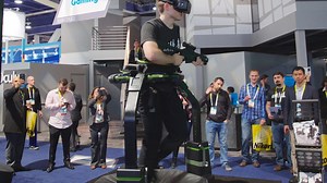 The Virtuix Omni VR treadmill made us all hot and sweaty