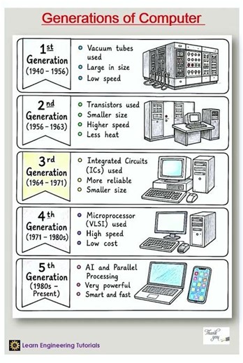 Evolution of Computers Explained II Generations of Computers #computer