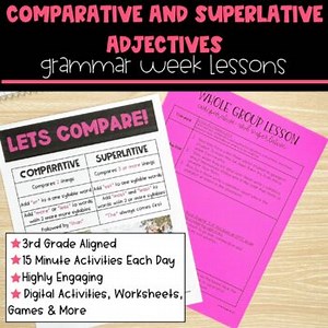 Comparative and Superlative Adjectives Activities and Lesson Plans