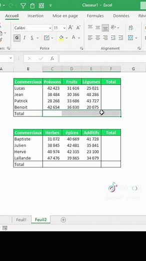 Utilise cette méthode pour additionner rapidement tes données. #exceltricks #excelpro #excel #apprendresurtiktok #excelfr #excelfrancais #microsoftexcel #apprendreexcel #apprendreexcel_de_a_à_z #tutoexcel #tutoexcelfr