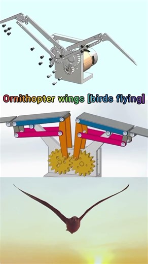 ornithopter wings mechanism (birds flying)#shorts