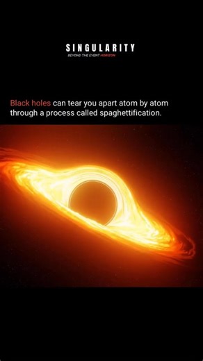 Earthtech on Instagram: "Spaghettification is a real phenomenon in astrophysics that occurs near a black hole due to extreme tidal forces. As an object falls toward the event horizon, the difference in gravitational pull between its nearer and farther parts becomes enormous. Because gravity is much stronger closer to the black hole, your feet experience stronger gravity than your head. This causes intense stretching along the vertical axis and compression sideways, turning matter into a long, th