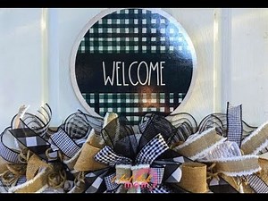 DIY Welcome Farmhouse style Wreath Rail