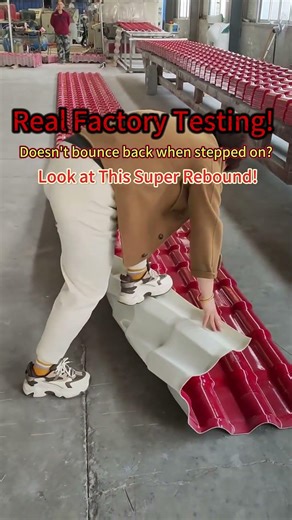 ASA Resin Tiles! Look at this super rebound! #roofsheet #resin #roofing #resintile #atap