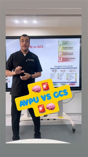 Moayad Wishah on Instagram: "🧠🚨 AVPU vs GCS 🚨🧠 Which one do you use in the ER? 👀💉 🔹 AVPU Scale ⚡ A – Alert 😊 🗣️ V – Responds to Voice 🤕 P – Responds to Pain 😴 U – Unresponsive 👉 Fast ⏱️ 👉 Simple ✅ 👉 Perfect for initial & rapid assessment 🚑 ⸻ 🔸 GCS – Glasgow Coma Scale 👁️ Eye Opening (1–4) 🗣️ Verbal Response (1–5) ✋ Motor Response (1–6) 📊 Total Score: 3–15 👉 Detailed 🧩 👉 Accurate 🎯 👉 Best for neurological monitoring & documentation 🏥 ⸻ 💡 Quick Tip: 🚑 AVPU first → 🧠 GCS
