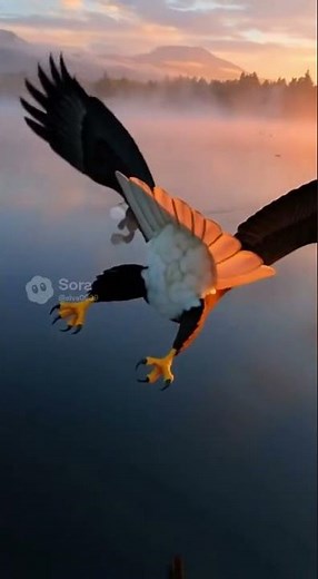 Bald Eagle High-Speed Dive Attack | Stunning Lake Hunt