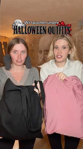 Paula & Vanessa tauschen Halloween Outfits 😱🖤🎀 was soll das bitte sein?!!