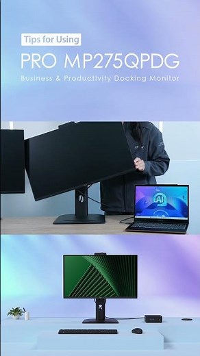 Streamline Your Multi-Monitor Setup with Daisy Chain✨ #PROSeries #Monitor #MSI