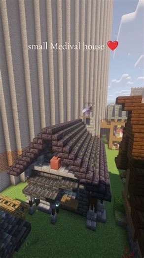building a small Medival house for my Minecraft world #minecraft #minecraftbuilding