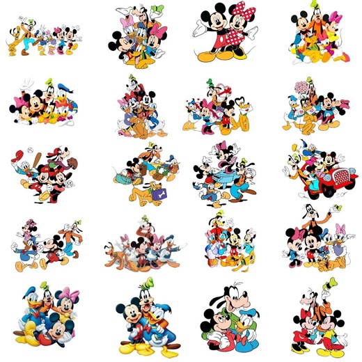 Mouse and Friend PNG Cartoon Animal Friends Clipart Digital Download - Etsy