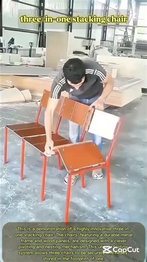 Smart Furniture: Ingenious Stacking Chair Mechanism
