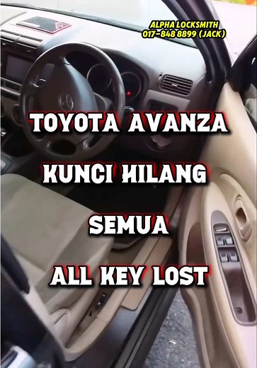 Kunci Hilang Semua pada Toyota Avanza - Solusi Cepat