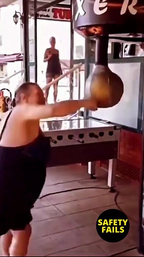 Dude, Smashed... #safetyfails#smash#game#gaming#boxer#boxing#arcade #woww #omg #fail#fails#grandma#granny #moment #family