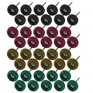 Single Layer Abrasive Polishing Buff Wheels for Dremel - 40pcs 1/8" Polishing Buffing Wheel Set - Rotary Tool Accessories