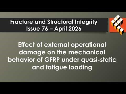 Effect of external operational damage on the mechanical behavior of GFRP under quasi-static ...