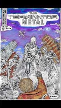 The Terminator Metal sketch cover inks with ‪@DynamiteComics‬ ​⁠ #comics #terminator #t800 #comicart