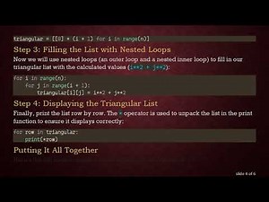Coding a Two Dimensional Triangular List in Python
