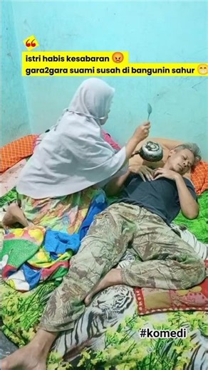 CARA MENGATASI SUAMI SUSAH BANGUN PAGI 😁😱 #comedy #ngakak #funny #shorts