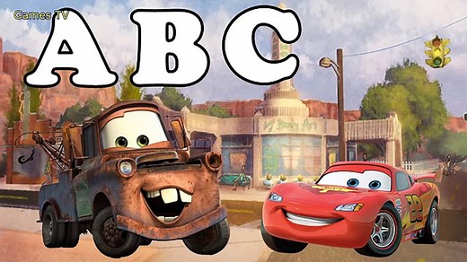 ABC SONG Disney Cars Nursery Rhymes - Learning Alphabet for Children