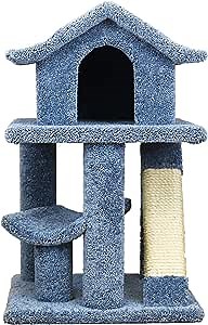 New Cat Condos Premier Mini Cat Pagoda House, Blue