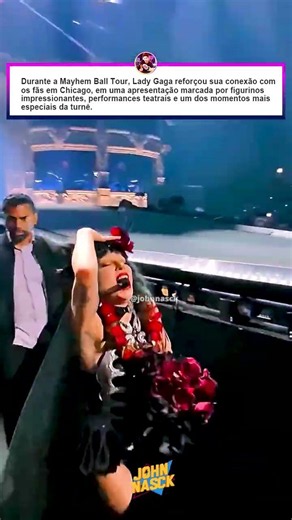 Lady Gaga viveu um momento inesquecível com os fãs em Chicago! 🌹 #shorts