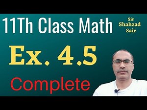 Exercise 4.5 Complete || FSC Math Part 1 || Chapter 4 Quadratic Equations