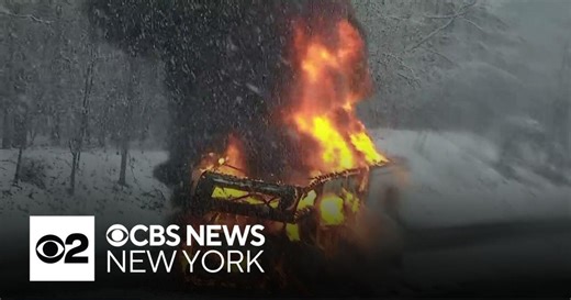 RV bursts into flames on I-287 in Mahwah, N.J.