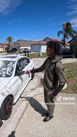 What ever girl did this is outta pocket 😂 … bro was about to crash out but you know I had to get it cleaned up for him 🔥 #cardetailing #detailing #satisfying #asmr #reels