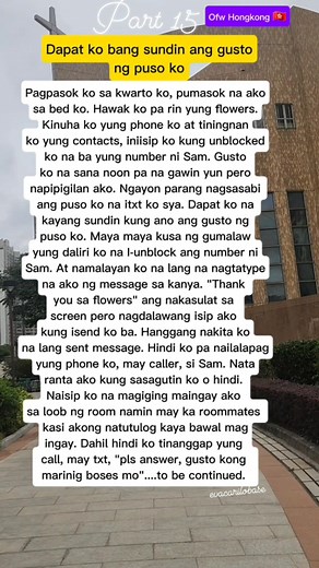 90K views · 2K reactions | Kwentong pag ibig (Part 15) #ofwstory #KwentongOFW #buhayabroad #ofwlife #KwentoNgPagibig #kungyanghk #OFWHONGKONG #OFWHK #ofwlife #fbreelsfyp #fbreels #viralvideoreels #everyone #followers | Eva Carilo Base | Facebook