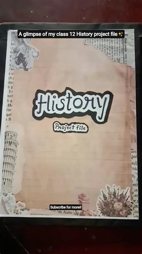 A glimpse of my Class 12th History project file✨ | 2025-26 | Boards #project #class12