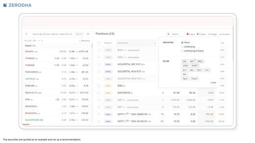 6.1K views · 32 reactions | You can now group and filter your positions by underlying and expiry on Kite web for a cleaner, more organised view. Filters are already available on the Kite app, and grouping will be added soon. | Zerodha | Facebook