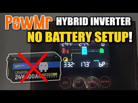 POWMR HYBRID INVERTER: PAANO PAGANAHIN NG WALANG BATTERY (Setup and Tips)