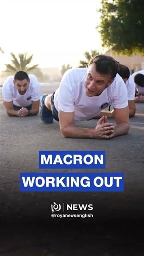 Macron shares workout video during Christmas visit to troops in UAE
