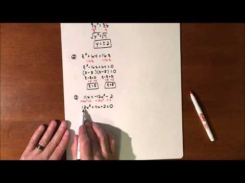 Solving Polynomial Equations by Factoring and Square Roots