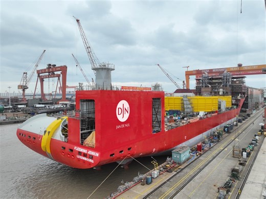World's largest cable-laying vessel "Fleeming Jenkin" launched