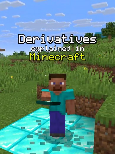 Derivatives explained in minecraft. #explainedinminecraft #gpa #mathhelp #gcsemaths