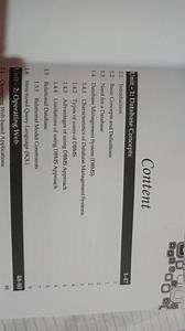 ContentUnit-1: Database Concepts1-471.1 Introduction11.2 Basic... | Filo