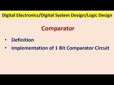 Comparator: One (1) bit comparator circuit
