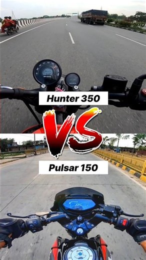Royal Enfield Hunter 350 vs Bajaj Pulsar 150 Top Speed Battle 🔥 #shorts #hunter350
